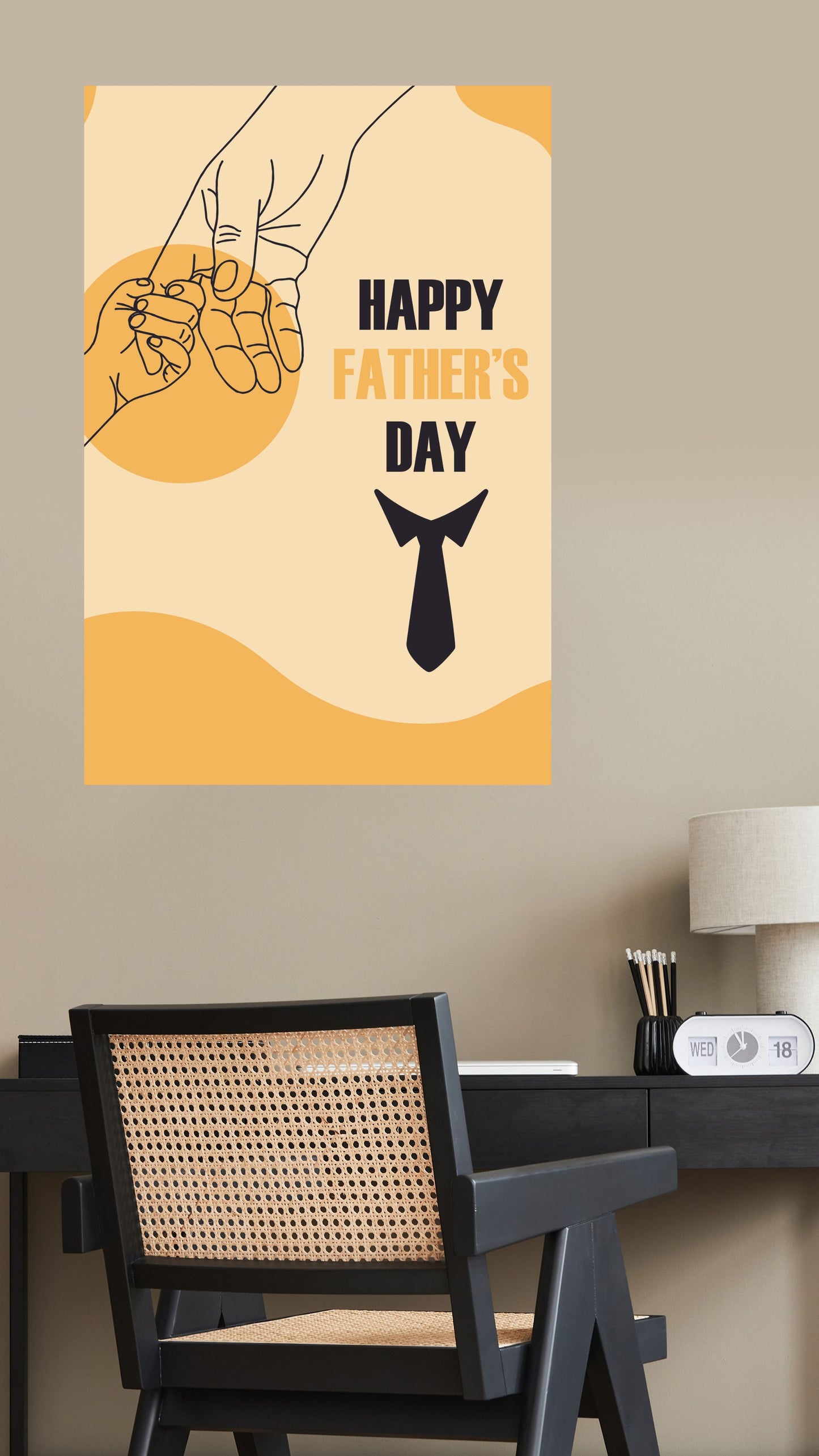 Guiding Hands: Heartfelt Father's Day Metal Poster