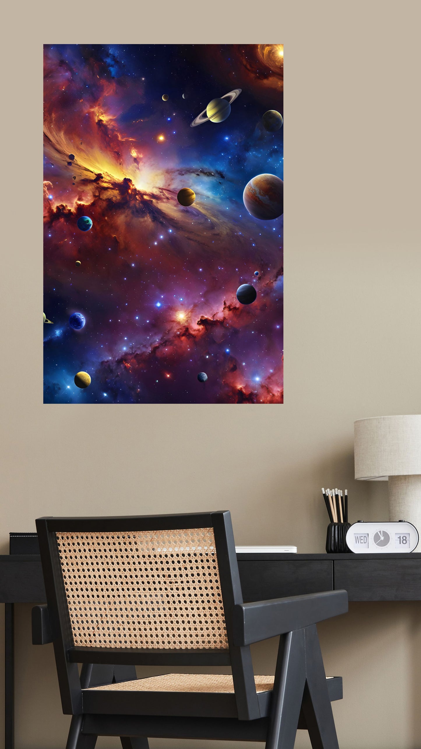 Cosmic Symphony: An Odyssey Through the Universe Metal Poster