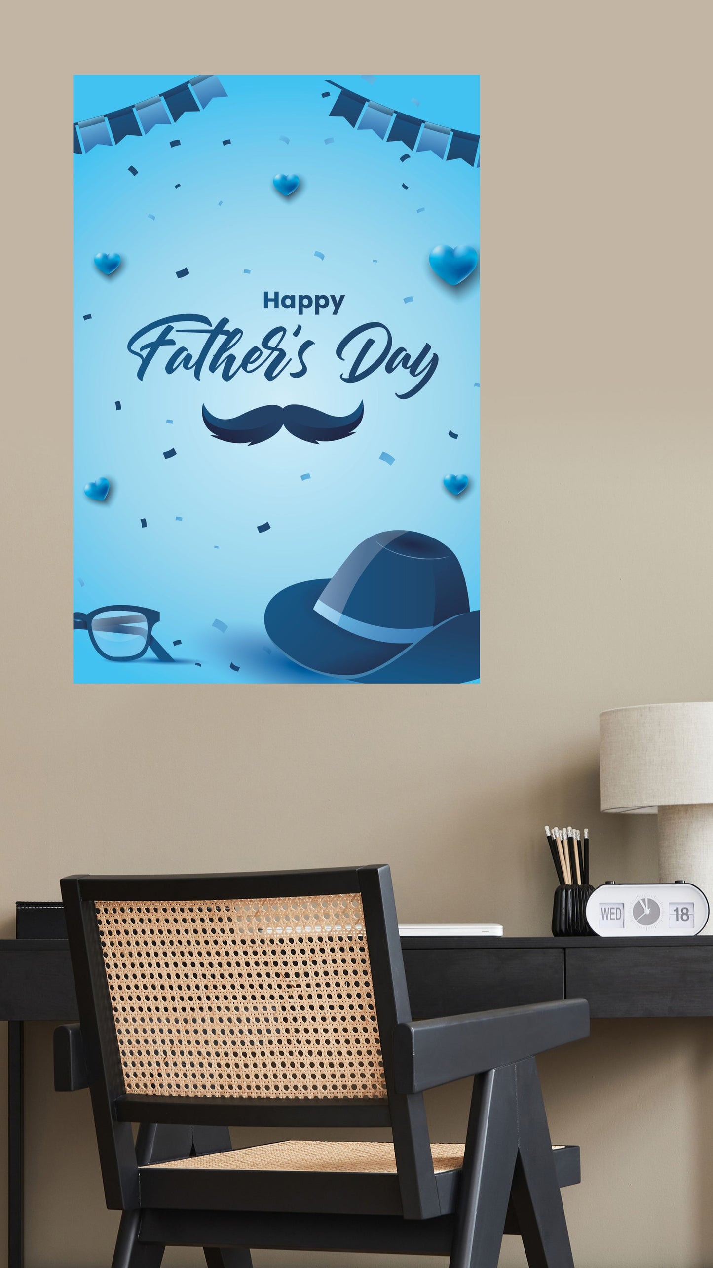 Dapper Dad: Festive Father's Day Metal Poster