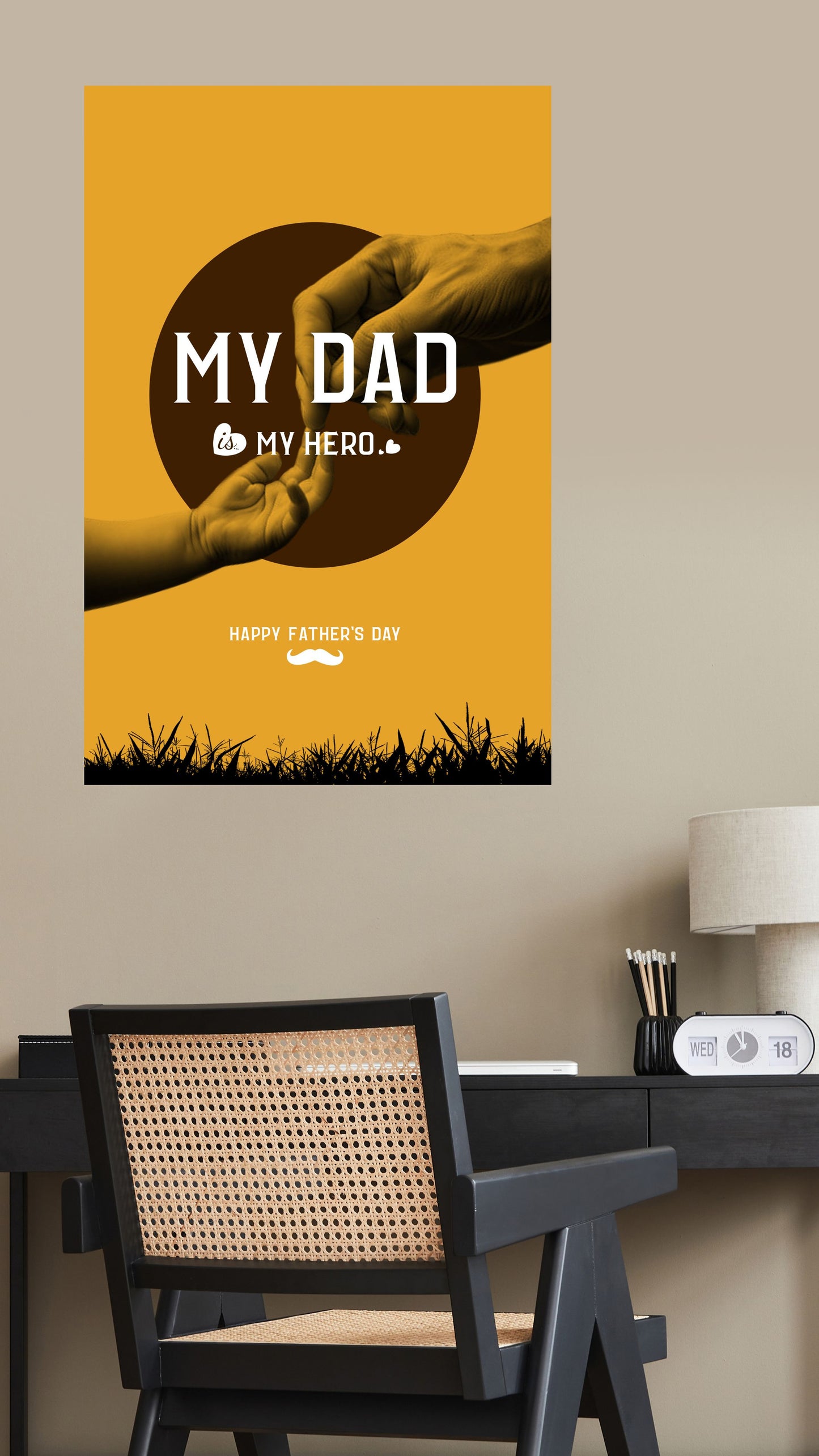 My Dad, My Hero: Heartfelt Father's Day Metal Poster