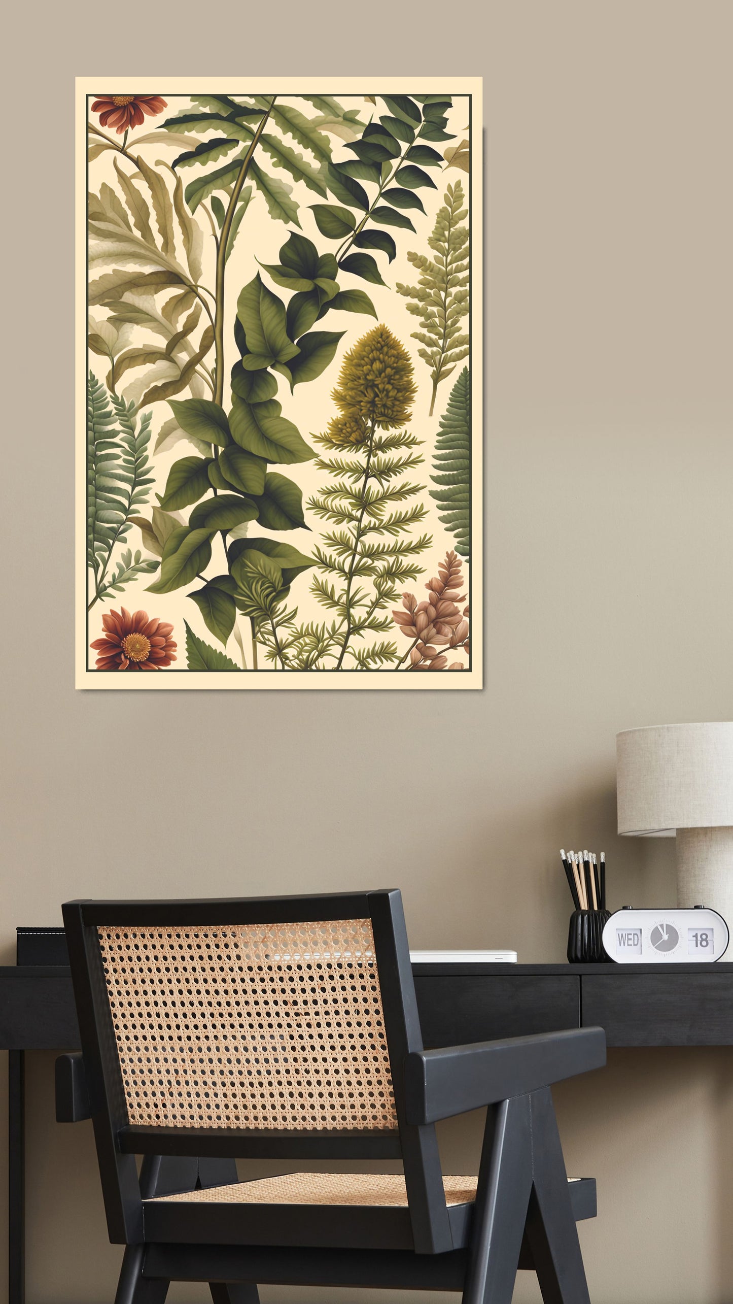 Botanical Bliss: Vintage Garden Metal Poster