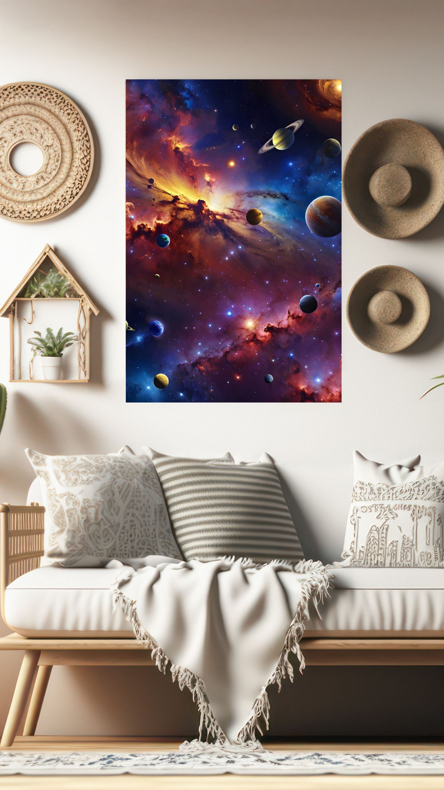 Cosmic Symphony: An Odyssey Through the Universe Metal Poster