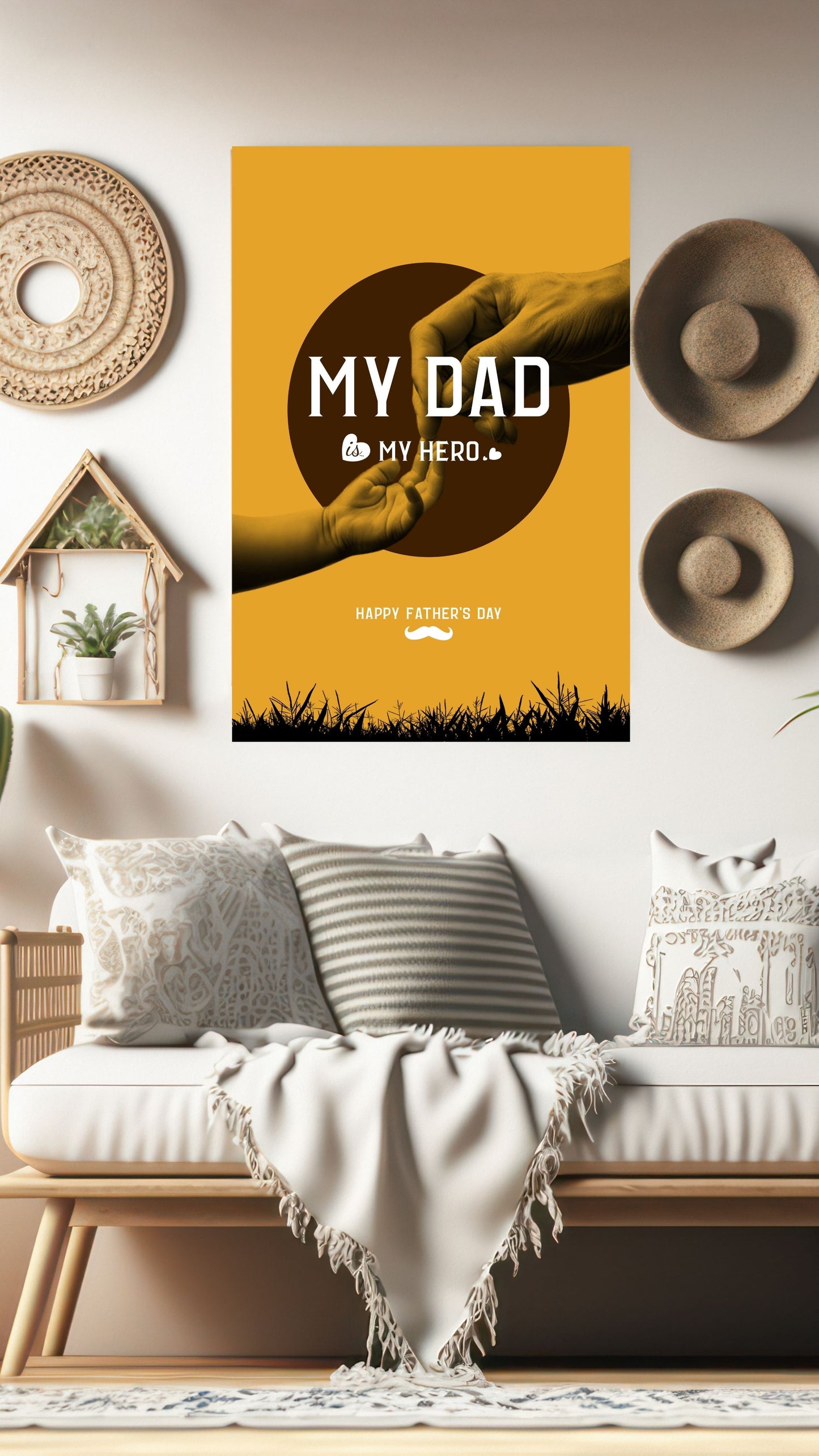 My Dad, My Hero: Heartfelt Father's Day Metal Poster