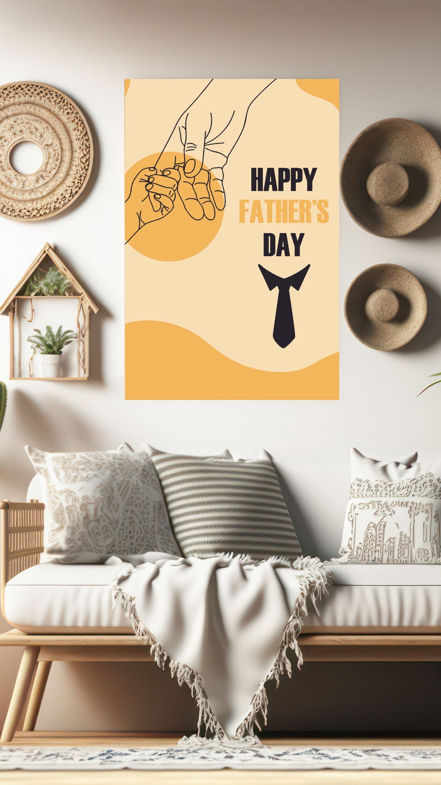 Guiding Hands: Heartfelt Father's Day Metal Poster