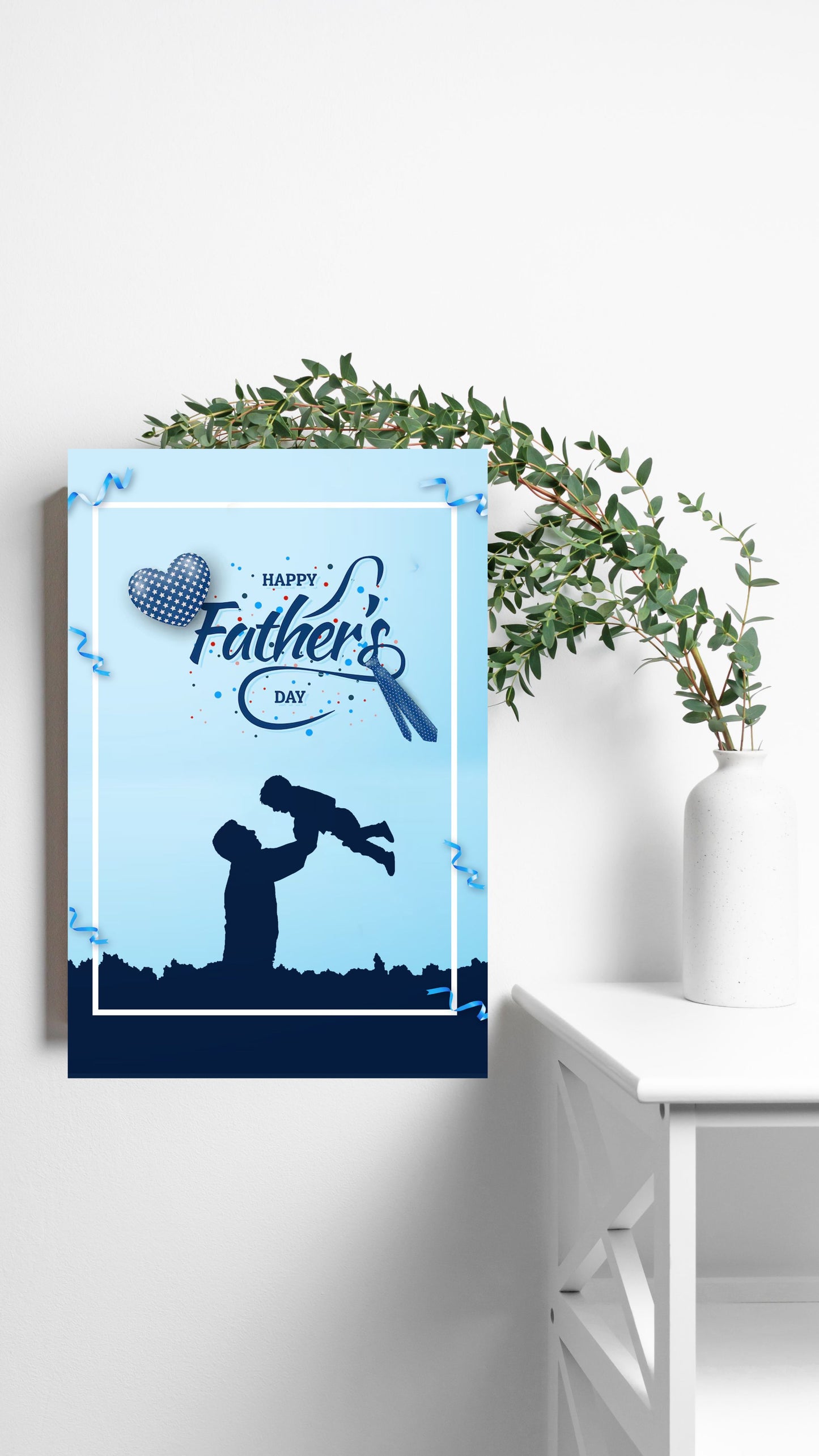 Sky High Love: Joyful Father's Day Metal Poster