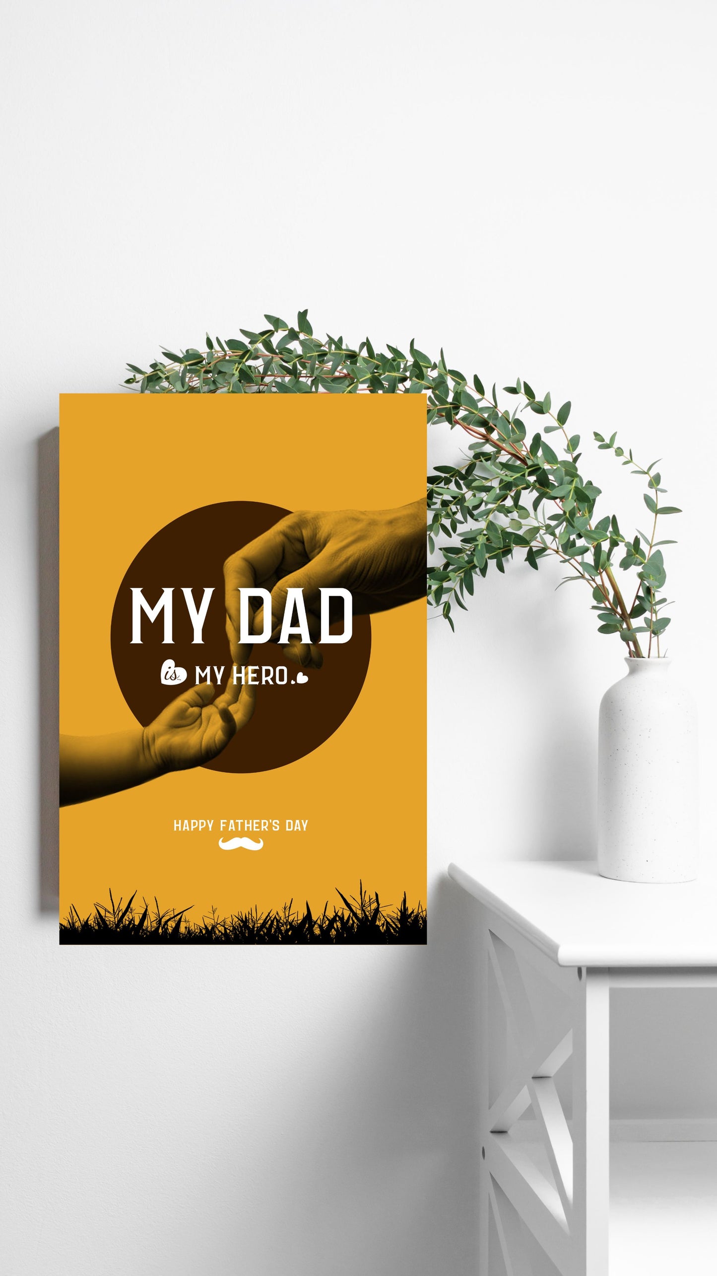 My Dad, My Hero: Heartfelt Father's Day Metal Poster