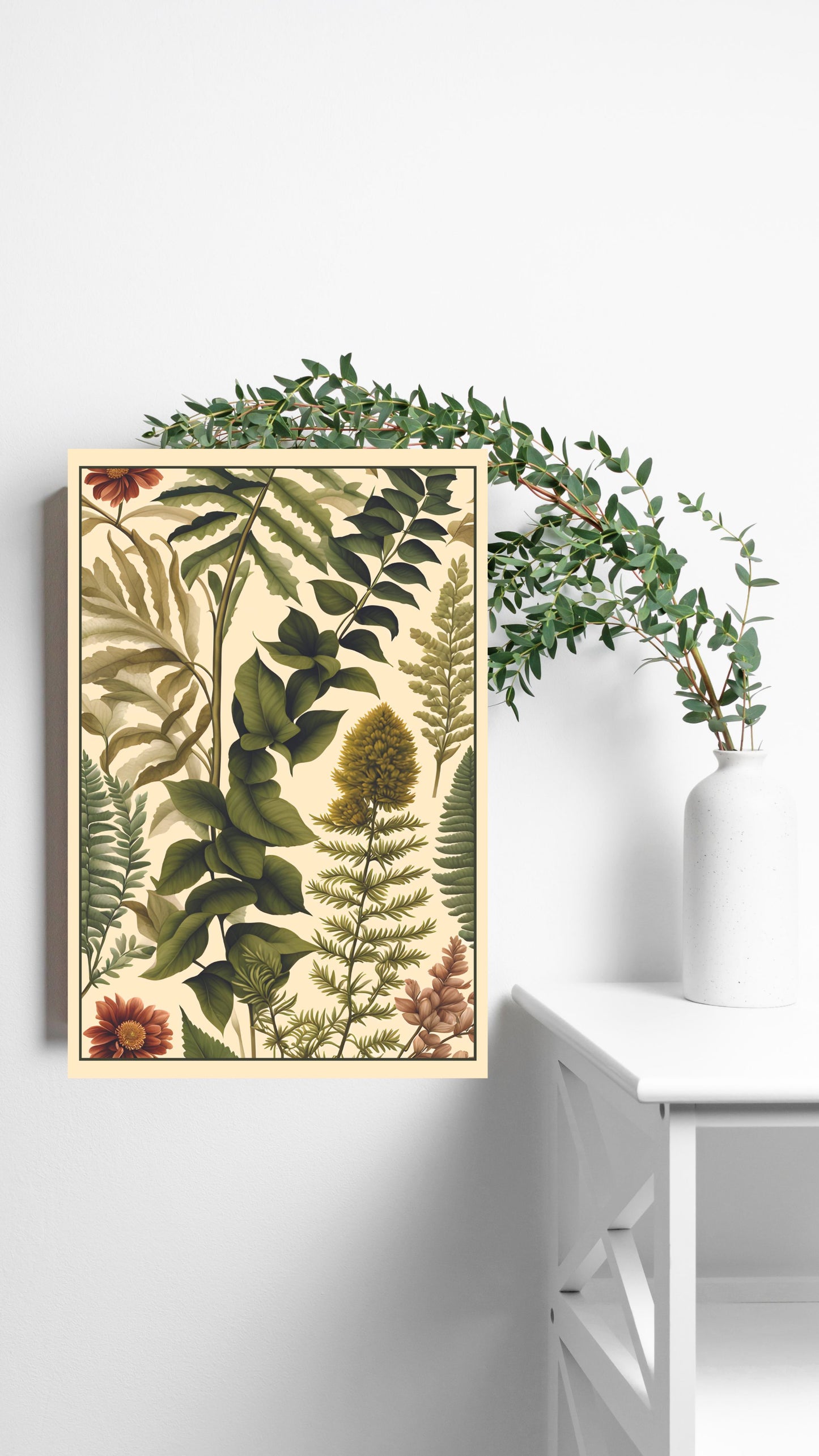 Botanical Bliss: Vintage Garden Metal Poster