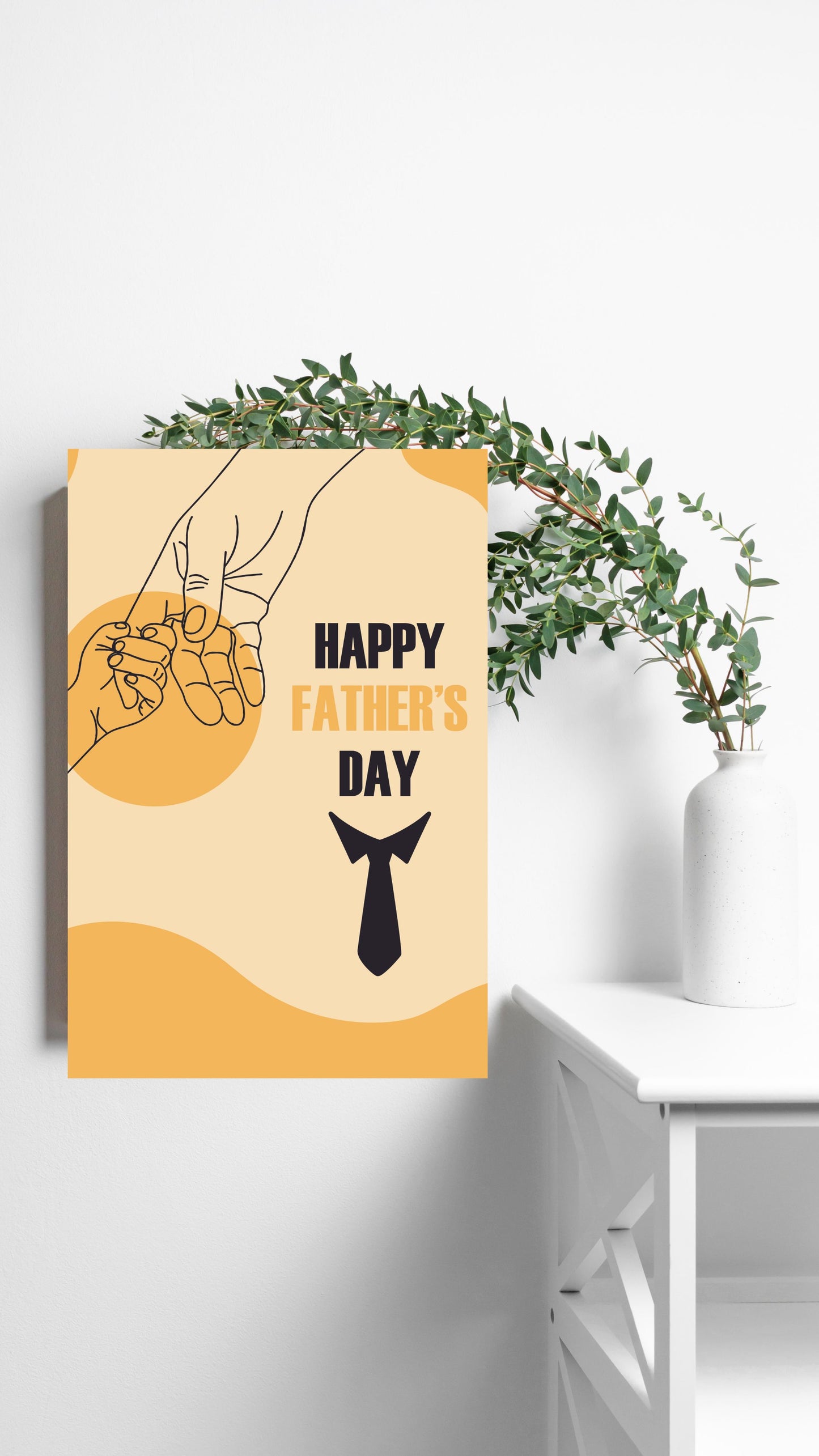 Guiding Hands: Heartfelt Father's Day Metal Poster