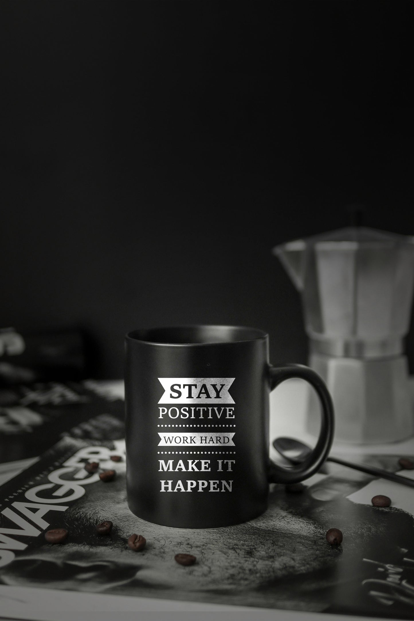 Stay Positive: Motivational Metal Poster