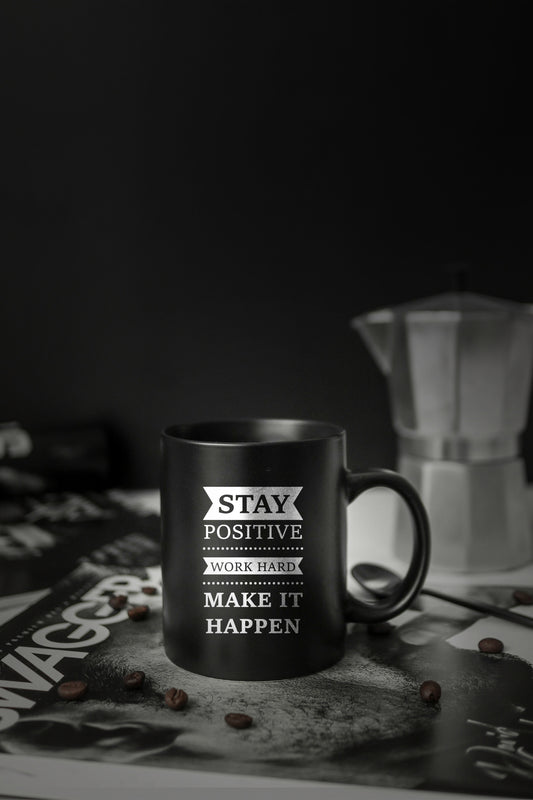 Stay Positive: Motivational Metal Poster