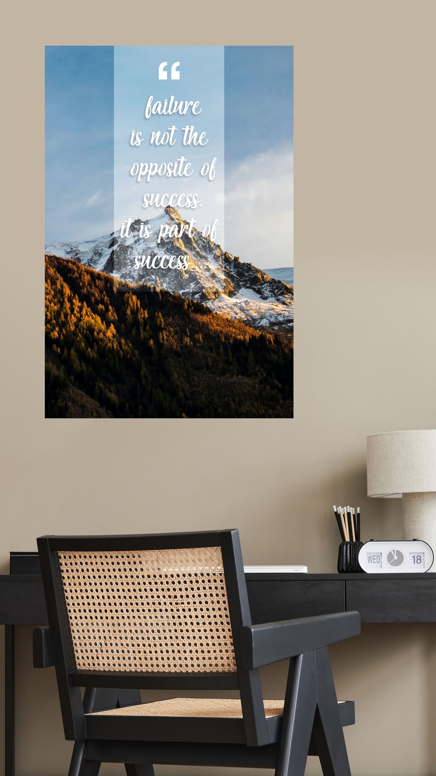 Path to Success: Inspirational Mountain Metal Poster