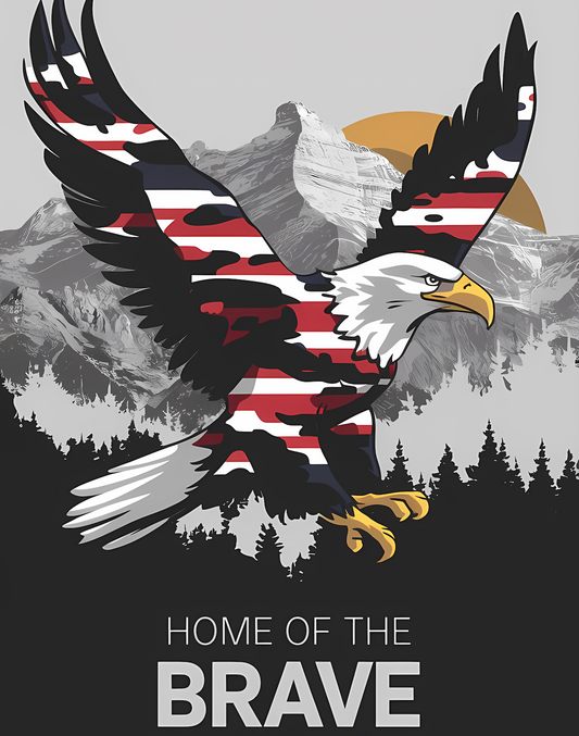 Home of the Brave - Independence Day Poster