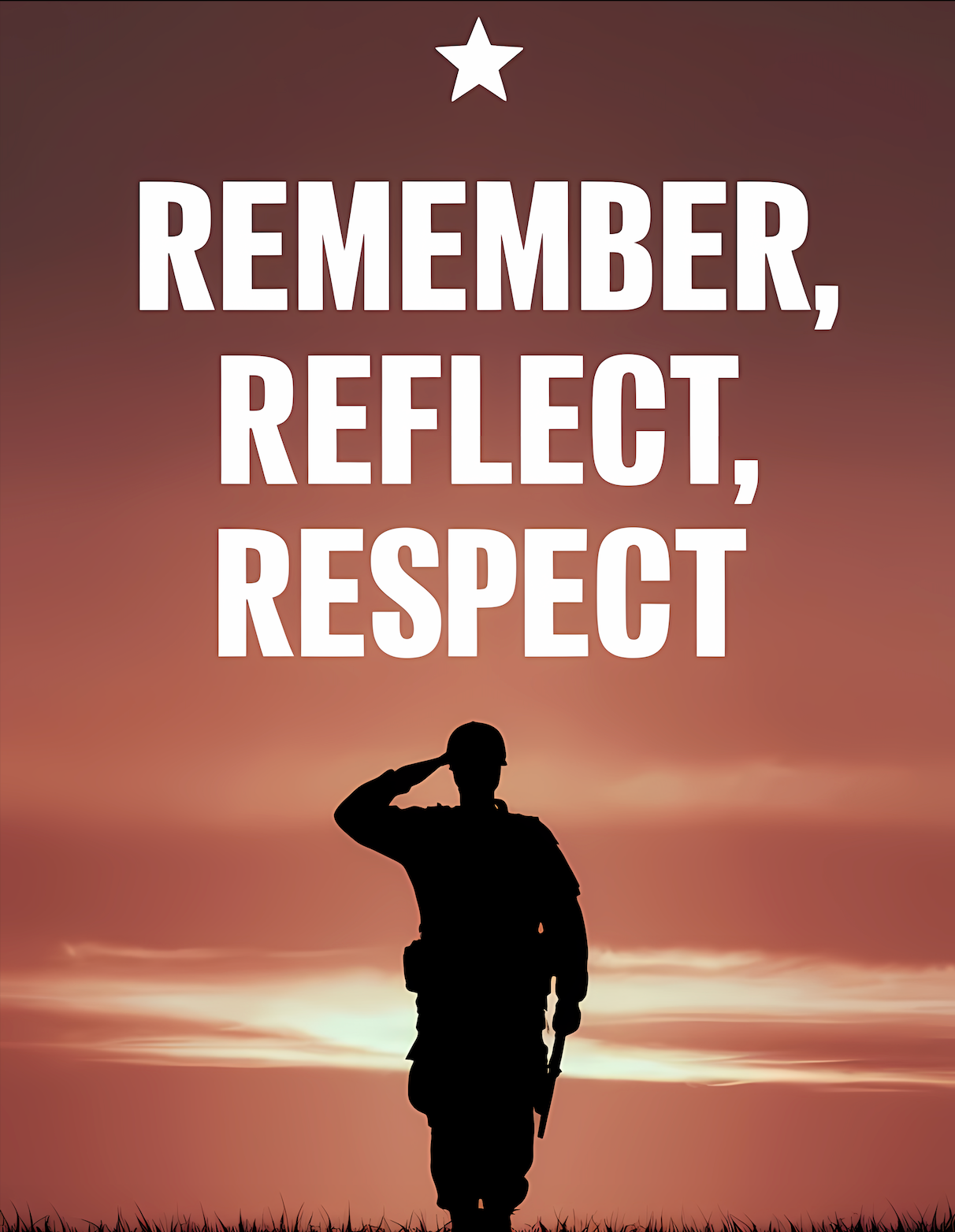 Remember, Reflect, Respect - Memorial Day Poster