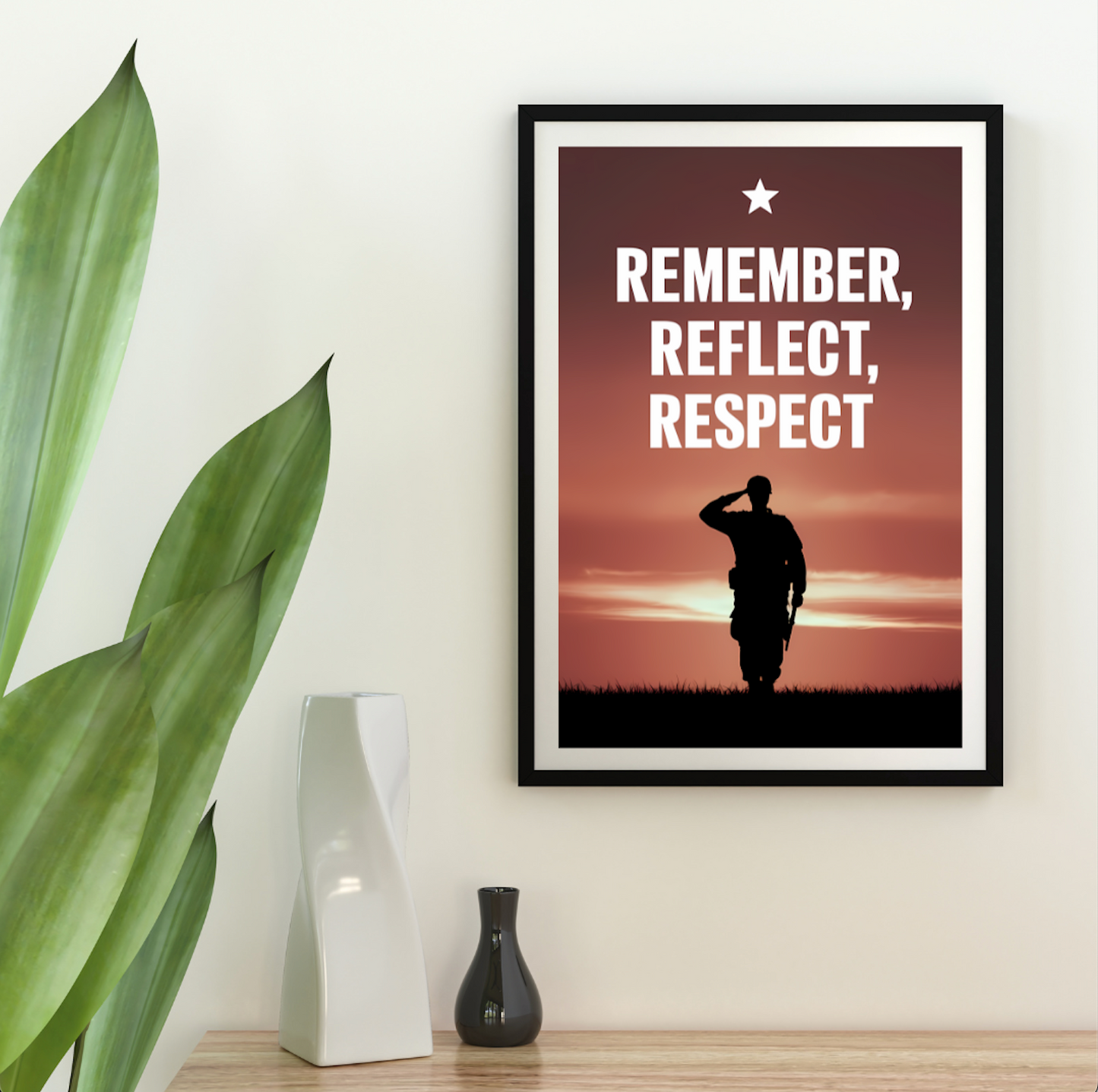 Remember, Reflect, Respect - Memorial Day Poster