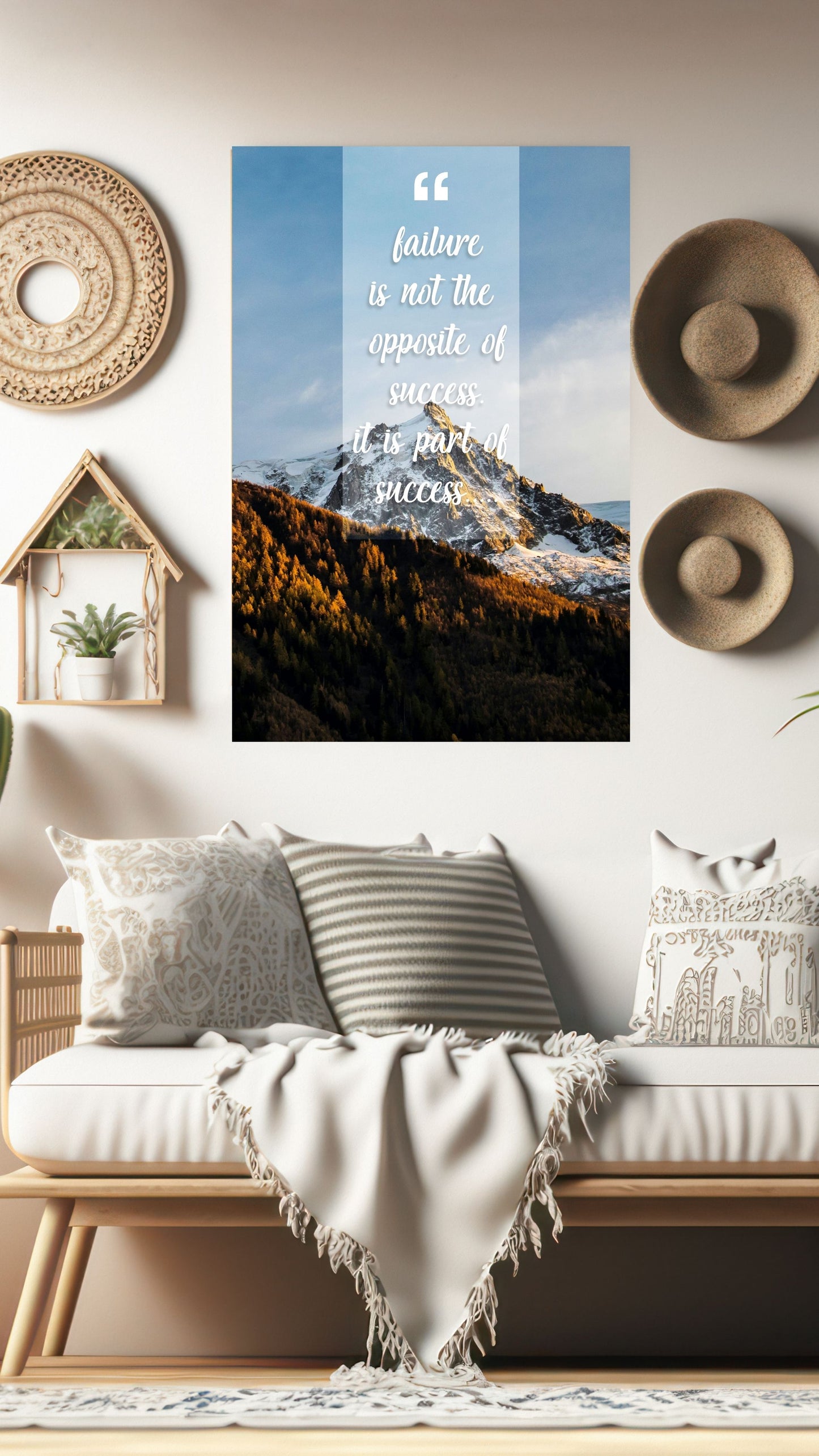 Path to Success: Inspirational Mountain Metal Poster