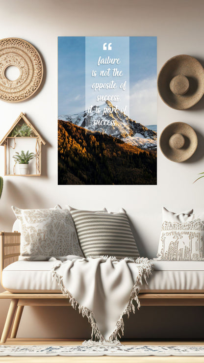 Path to Success: Inspirational Mountain Metal Poster