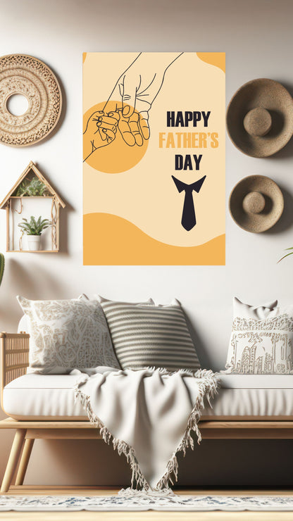 Guiding Hands: Heartfelt Father's Day Metal Poster