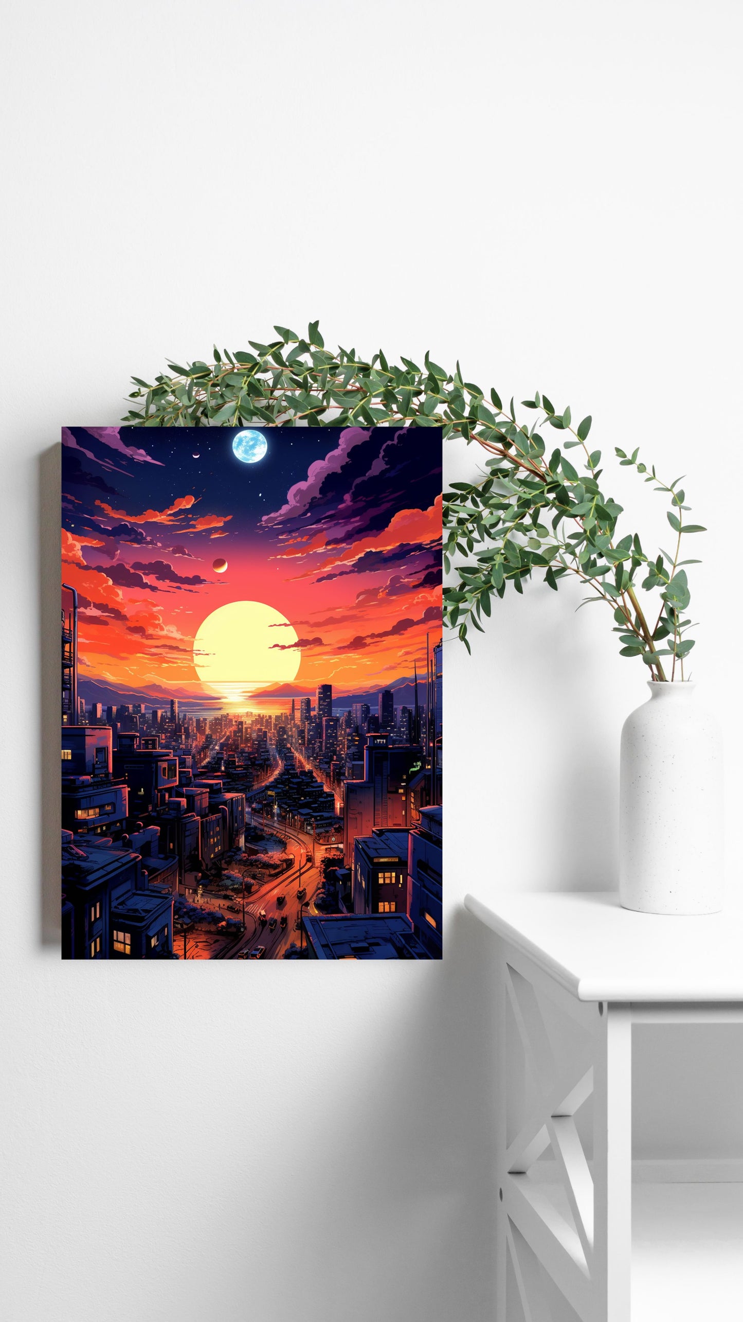 Cosmic Cityscape: The Serenity of Night and the Majesty of Dusk