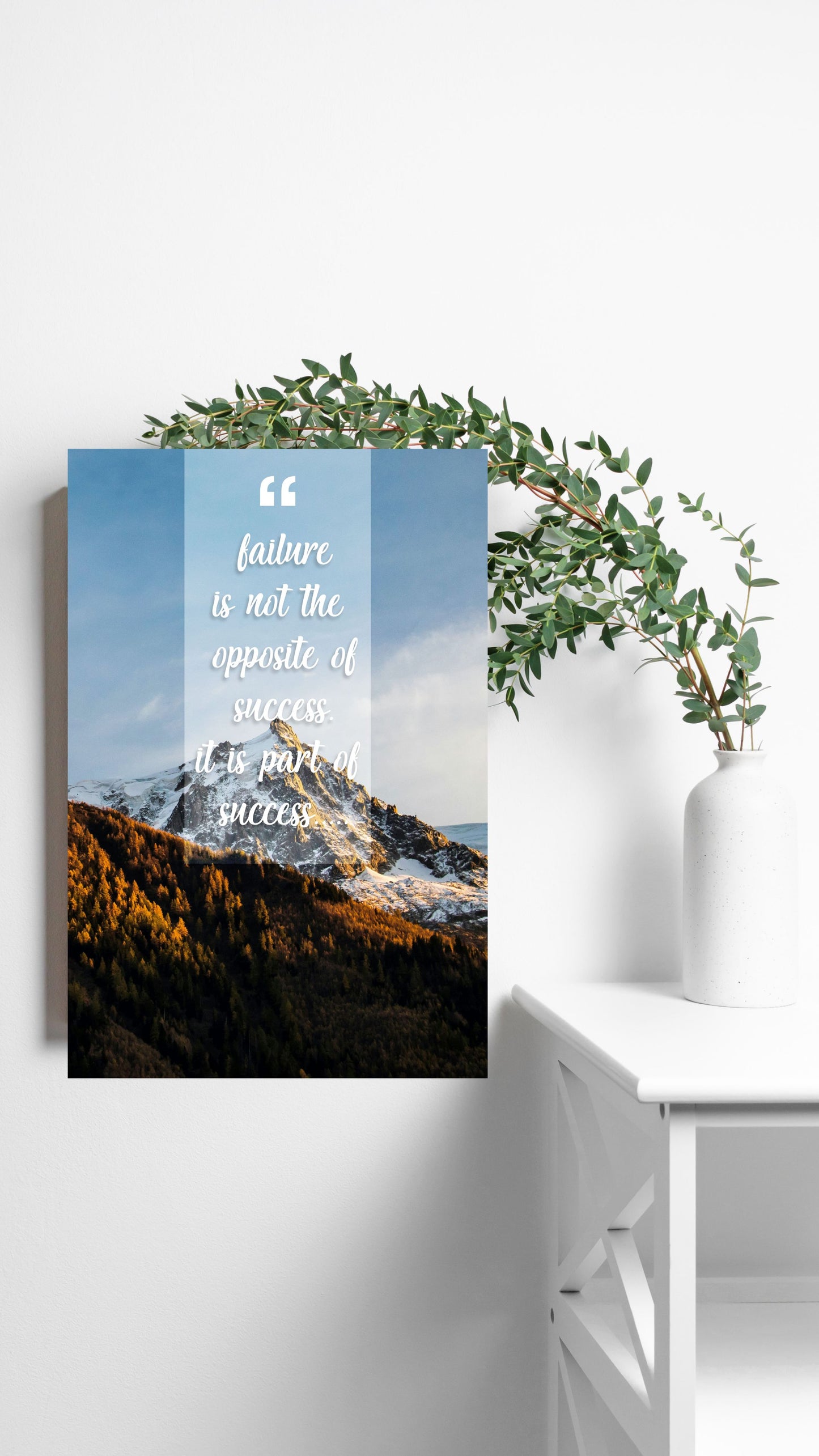 Path to Success: Inspirational Mountain Metal Poster