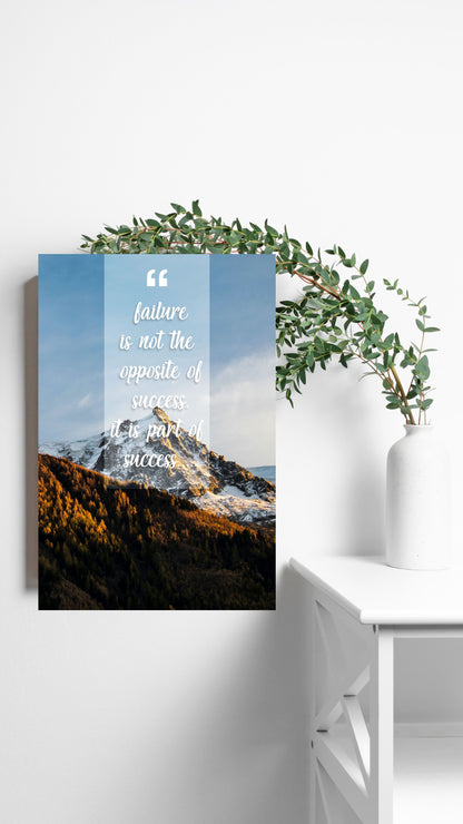 Path to Success: Inspirational Mountain Metal Poster