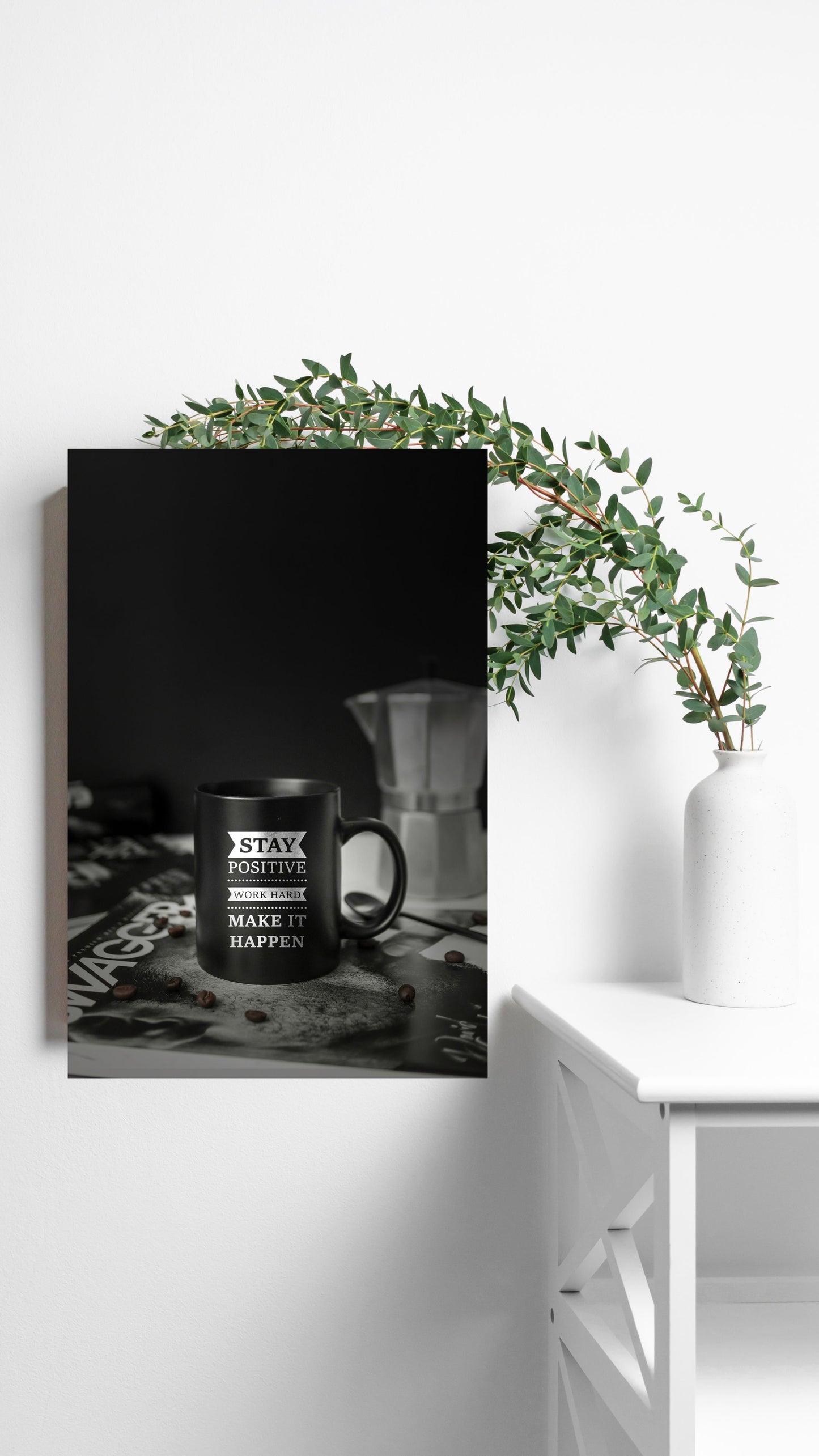 Stay Positive: Motivational Metal Poster