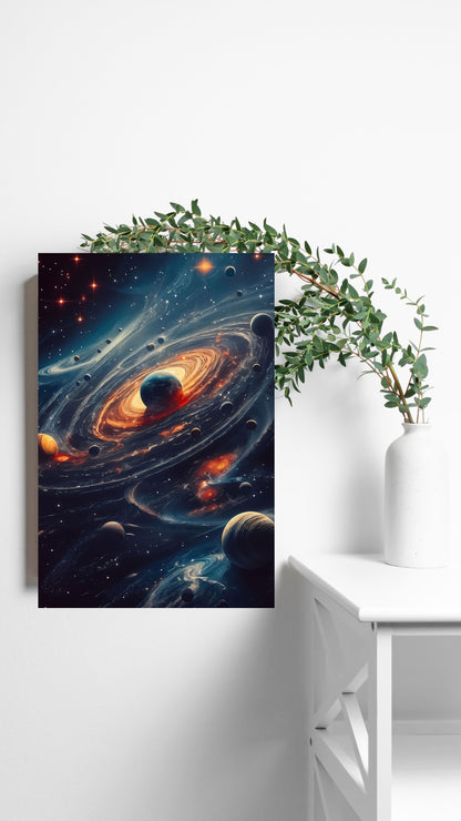 Galactic Harmony: The Universe's Eternal Dance Metal Poster
